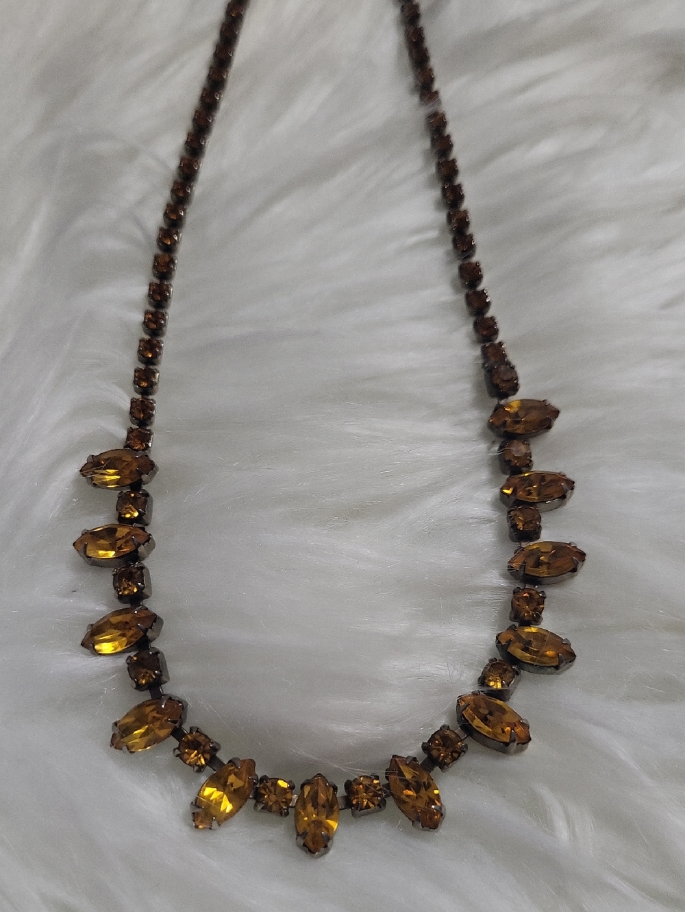Weiss Amber Crystal Statement Necklace - Women Jewelry